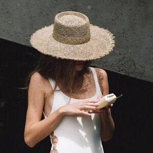 Lack Of Color Sunnydip Fray Boater BNWT